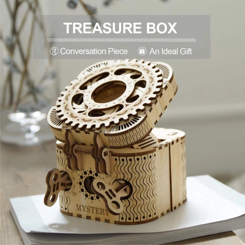 Robotime | ROKR | Treasure Box | Hobby Kits & DIY Collectibles | 3D Assemble Kits
