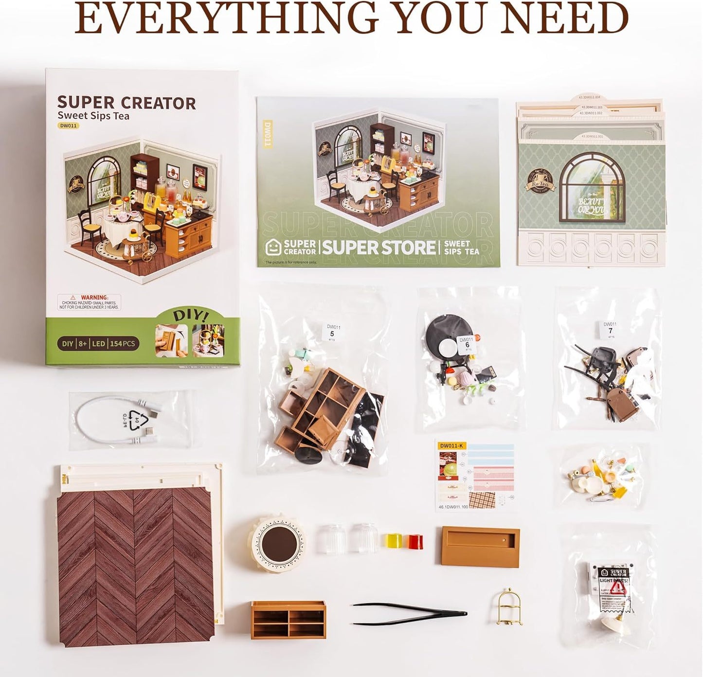 Robotime | Rolife | Super Creator Series | Sweet Sips Tea | Miniature & DIY Model Kits