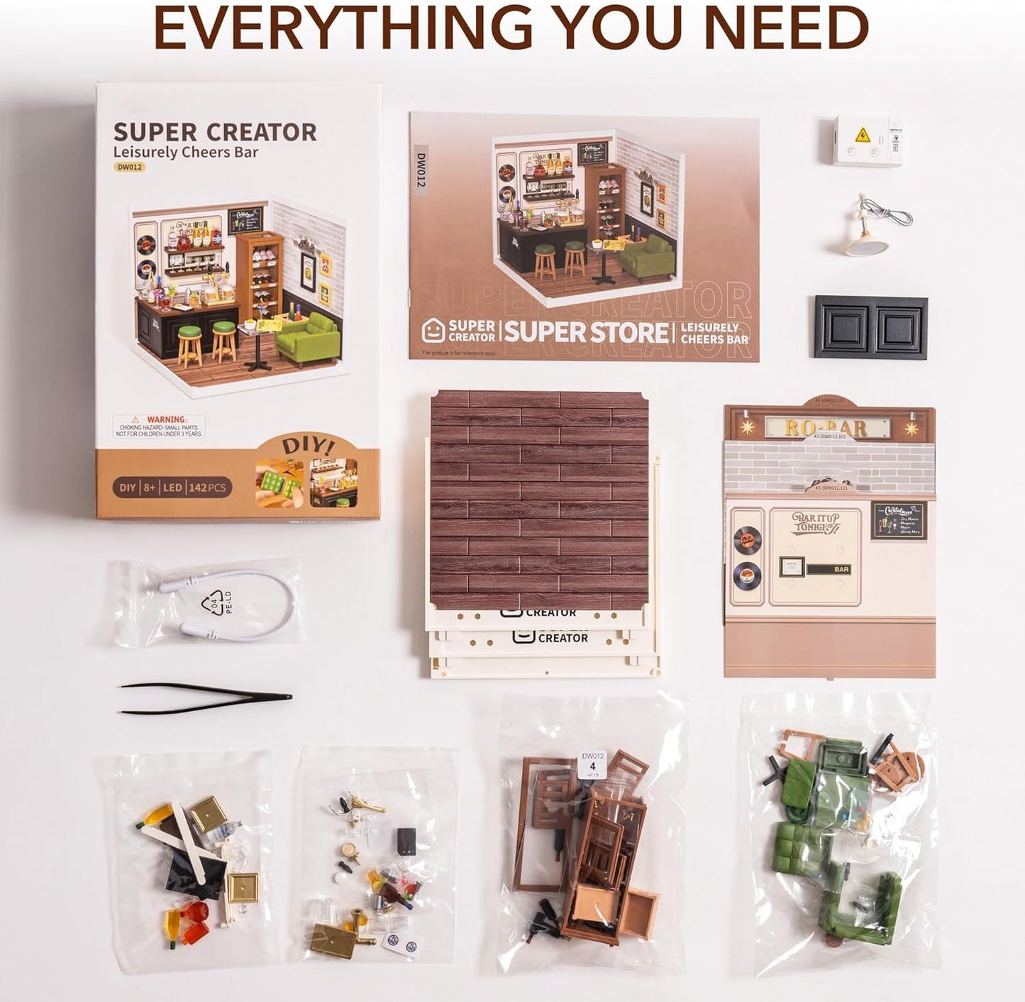 Robotime | Rolife | Super Creator Series | Leisurely Cheers Bar | Miniature & DIY Model Kits