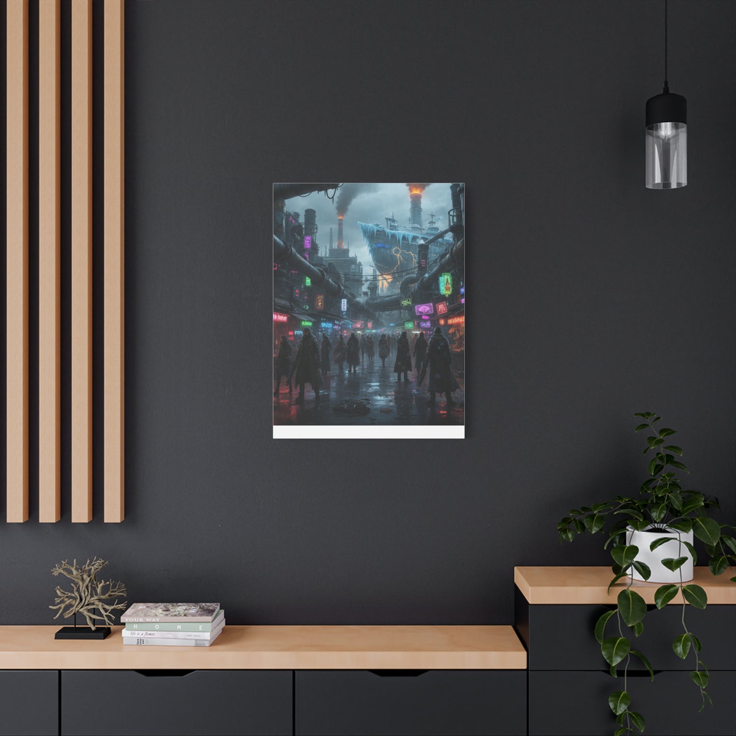 One Piece-Inspired | Punk Cyber Market Canvas Poster | Vertical & Horizontal Wall Art