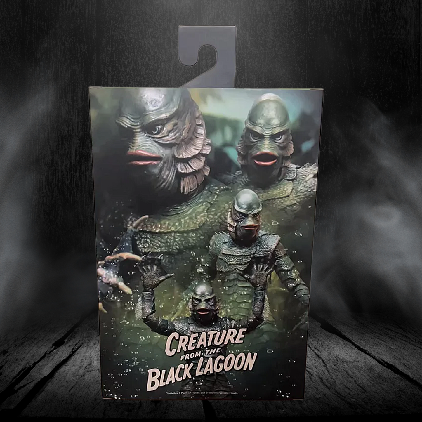 Box for 'Creature from the Black Lagoon' figure on a dark background