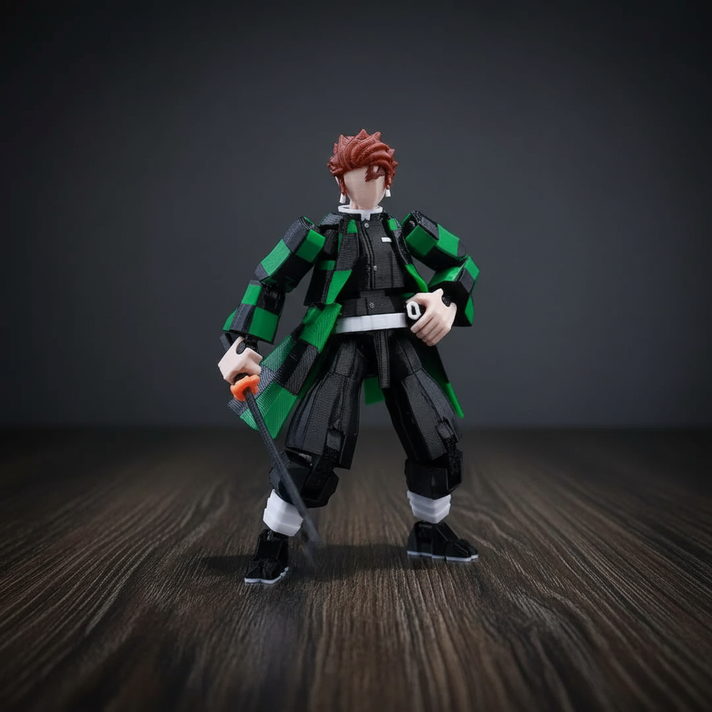 Demon Slayer | Tanjiro Kamado | Anime | 3D Printed Figure Set