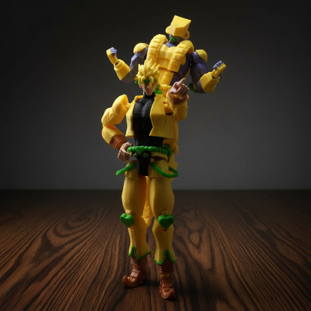 JoJo’s Bizarre Adventure | Dio Brando & The World | Anime | 3D Printed Figure Set