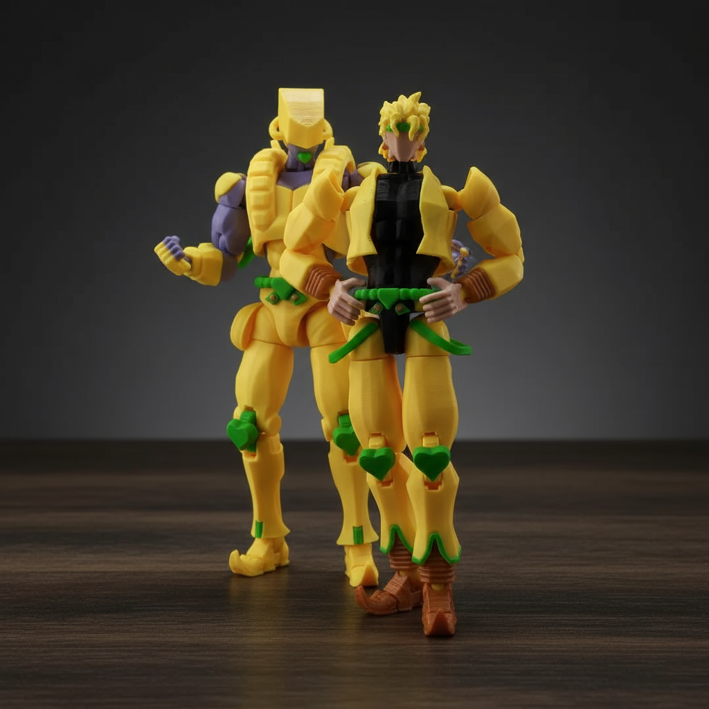 JoJo’s Bizarre Adventure | Dio Brando & The World | Anime | 3D Printed Figure Set
