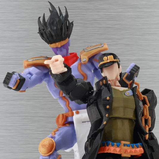 JoJo’s Bizarre Adventure | Jotaro Kujo & Star Platinum | Anime | 3D Printed Figure Set