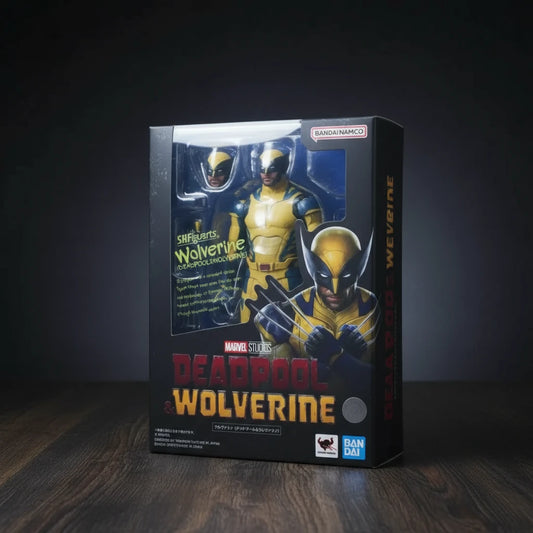 Bandai – Figurine articulée SHF Deadpool Wolverine 15,5 cm Marvel Studios, modèle réduit de collection, jouets décoratifs, cadeau pour enfants