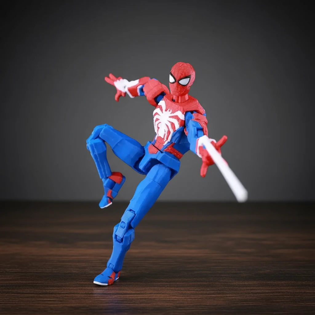 Spider-Man action figure on a textured surface