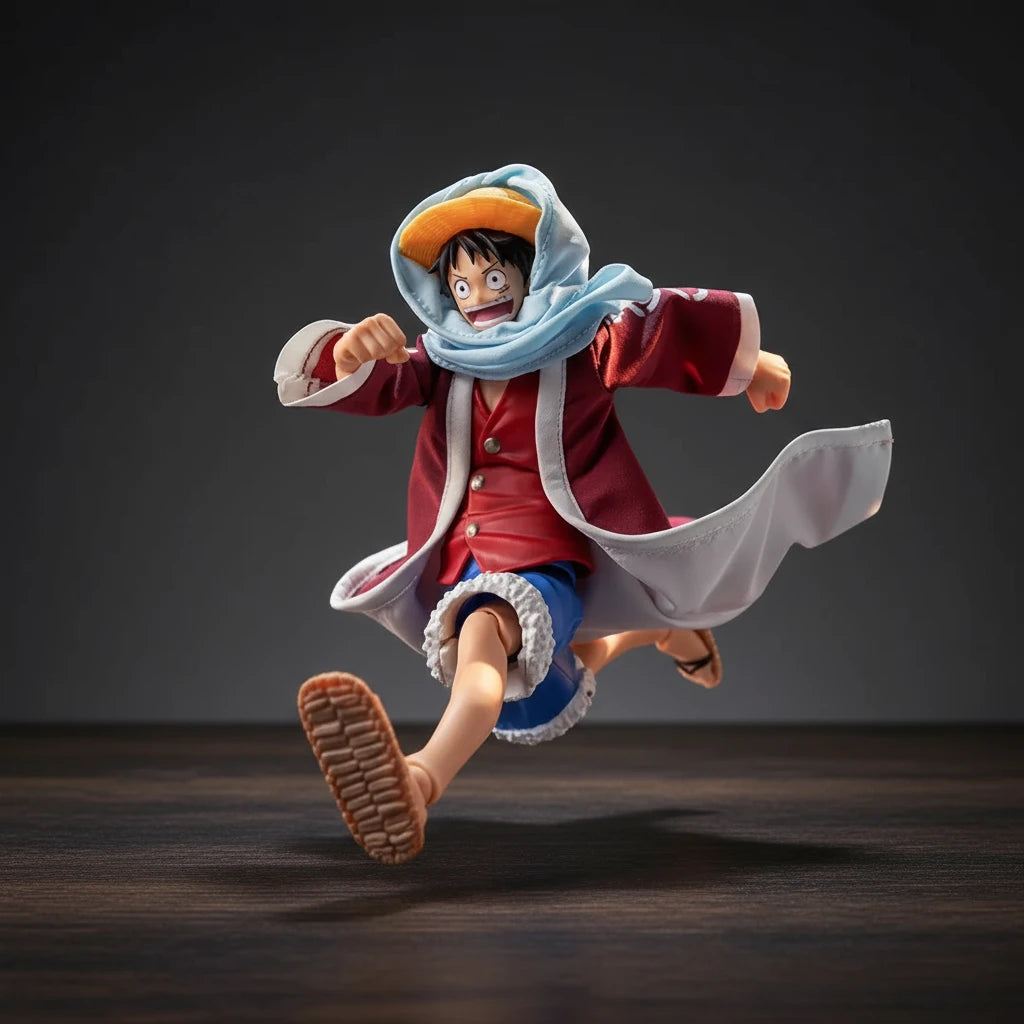 ONE PIECE | Luffy Alabasta Arc | Coat & Scarf Accessories | Anime | Articulated Action Figure Accessories