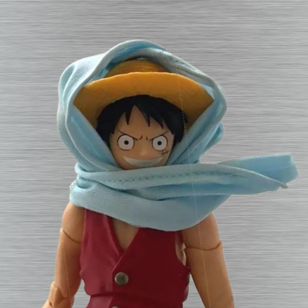 ONE PIECE | Luffy Alabasta Arc | Coat & Scarf Accessories | Anime | Articulated Action Figure Accessories