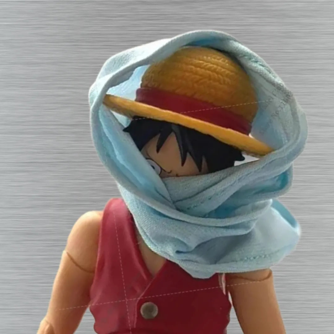ONE PIECE | Luffy Alabasta Arc | Coat & Scarf Accessories | Anime | Articulated Action Figure Accessories