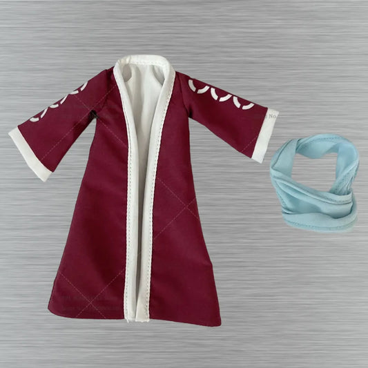 ONE PIECE | Luffy Alabasta Arc | Coat & Scarf Accessories | Anime | Articulated Action Figure Accessories