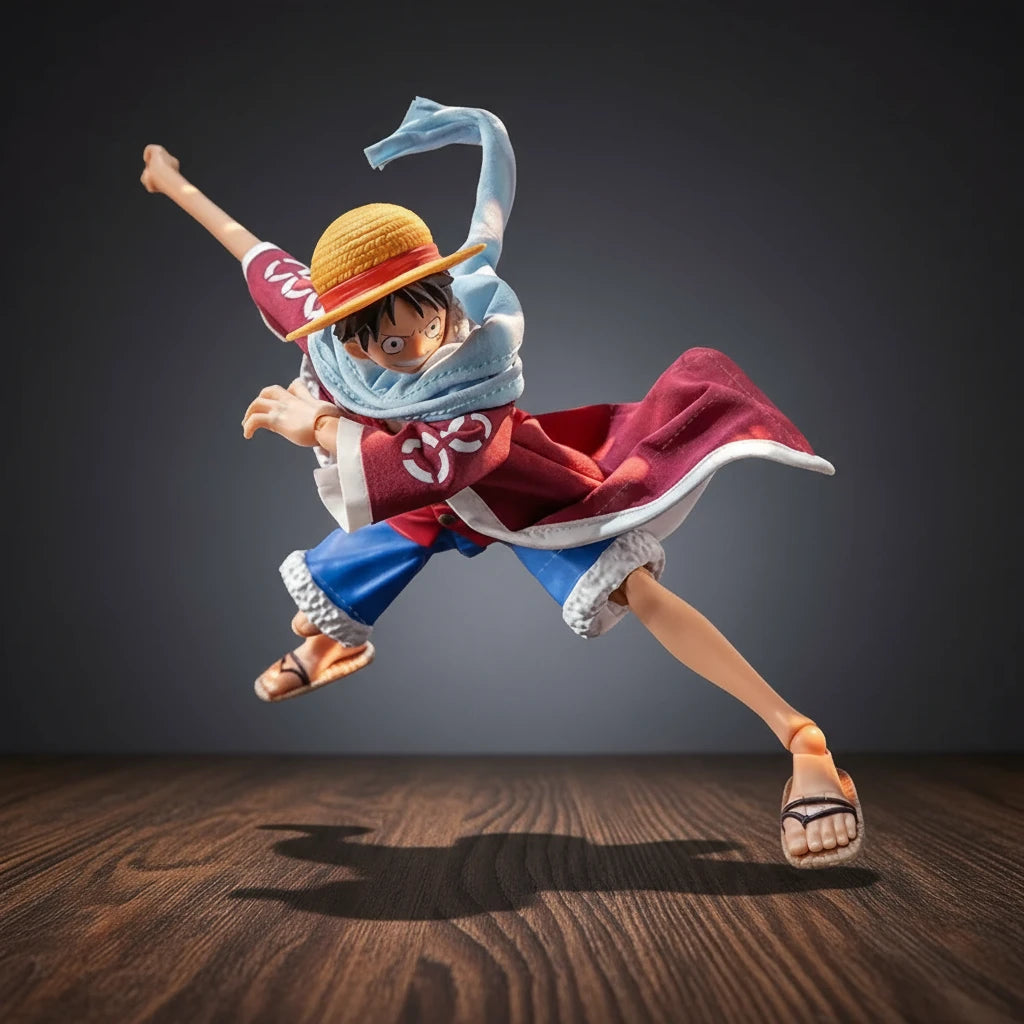 ONE PIECE | Luffy Alabasta Arc | Coat & Scarf Accessories | Anime | Articulated Action Figure Accessories