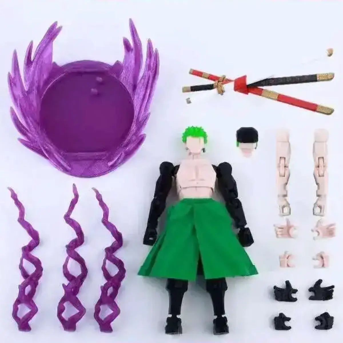 Action figure with accessories on a white background
