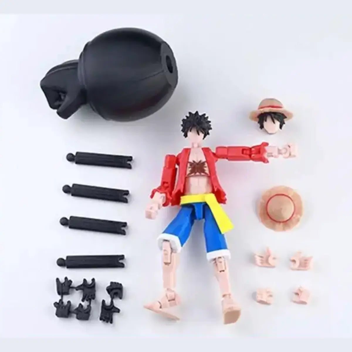 Action figure with accessories on a white background