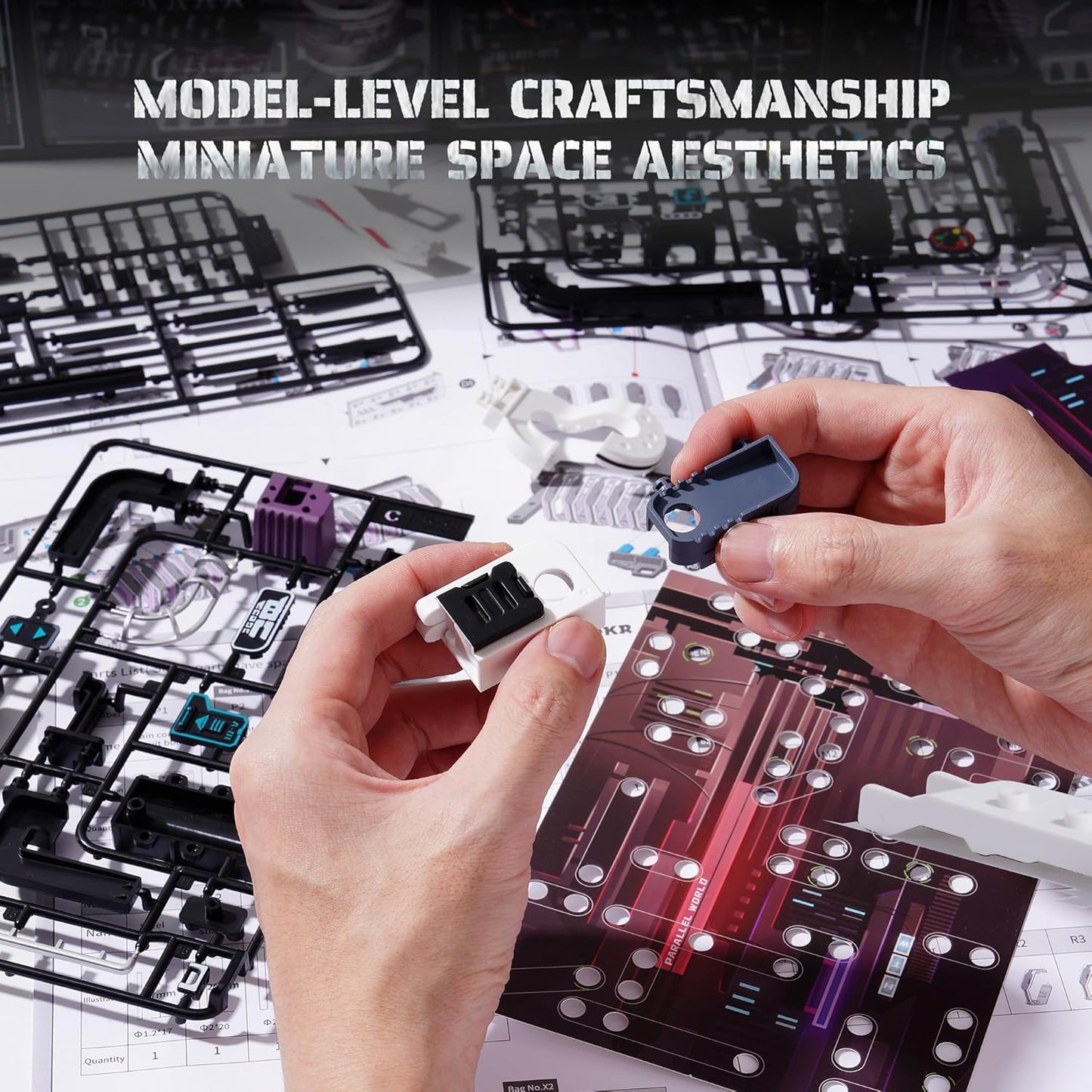 Robotime | ROKR | Last City Marble Run LED Glow In The Dark 2 | Hobby Kits & DIY Collectibles | 3D Assemble Kits