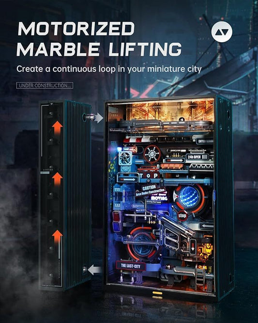 Robotime | ROKR | Last City Marble Run LED Glow In The Dark | Hobby Kits & DIY Collectibles | 3D Assemble Kits