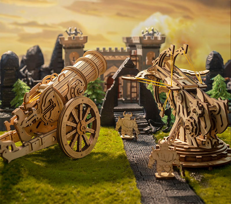 Robotime | ROKR | Medieval Wheeled Cannon | Hobby Kits & DIY Collectibles | 3D Assemble Kits