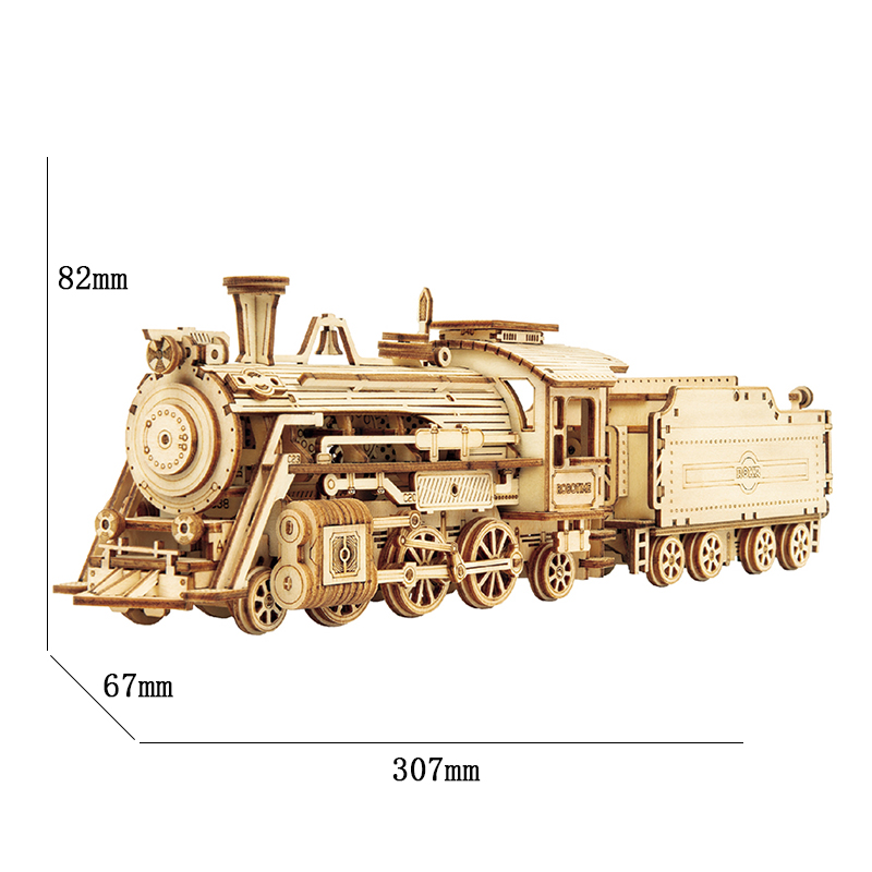 Robotime | ROKR | Scale Model Locomotive Prime Steam Express | Hobby Kits & DIY Collectibles | 3D Assemble Kits