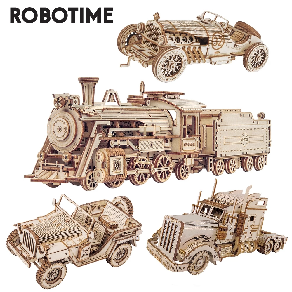 Robotime | ROKR | Scale Model Vehicle Heavy Semi Truck | Hobby Kits & DIY Collectibles | 3D Assemble Kits