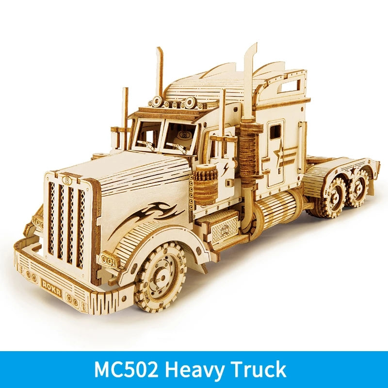 Robotime | ROKR | Scale Model Vehicle Heavy Semi Truck | Hobby Kits & DIY Collectibles | 3D Assemble Kits