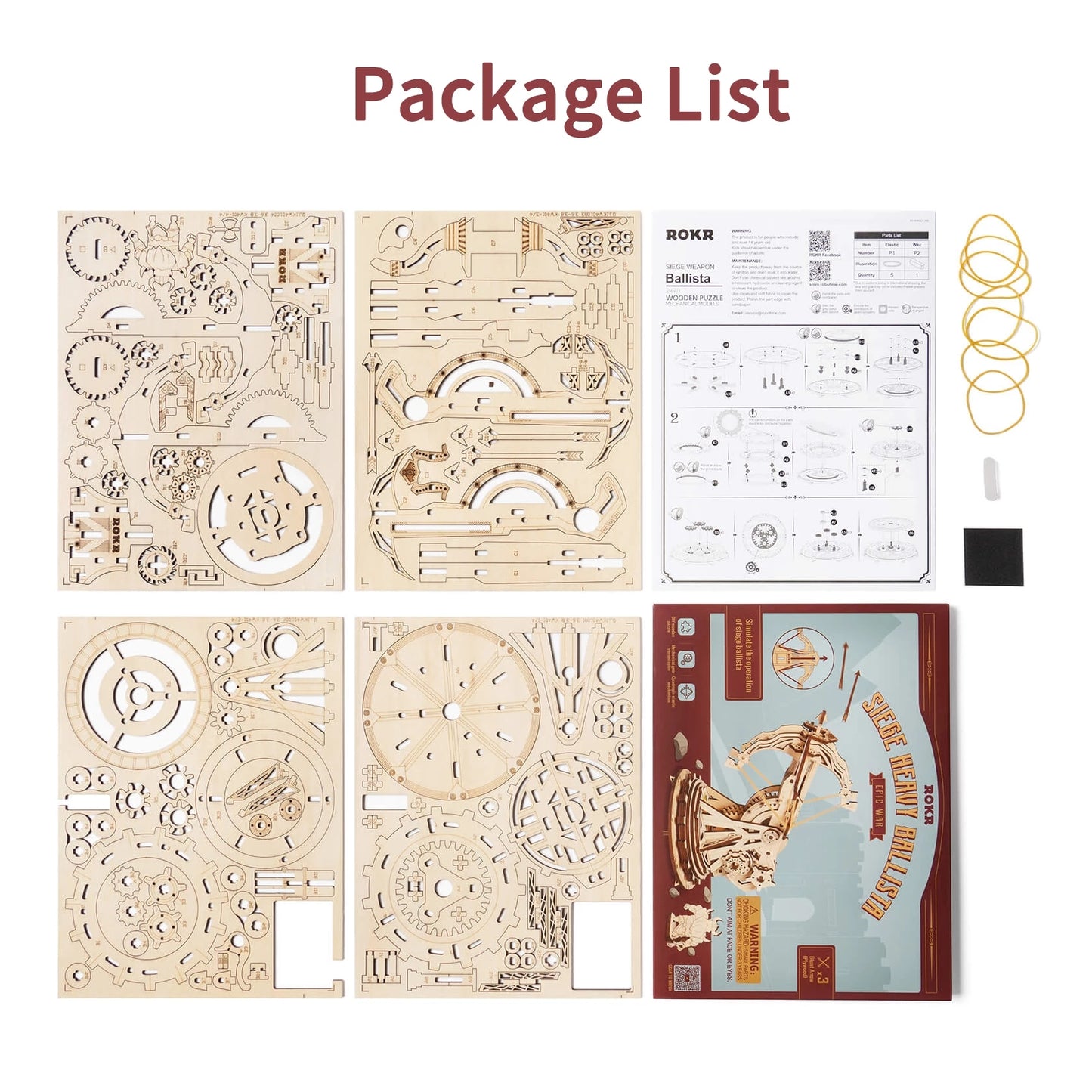 Robotime | ROKR | Siege Heavy Ballista | Hobby Kits & DIY Collectibles | 3D Assemble Kits