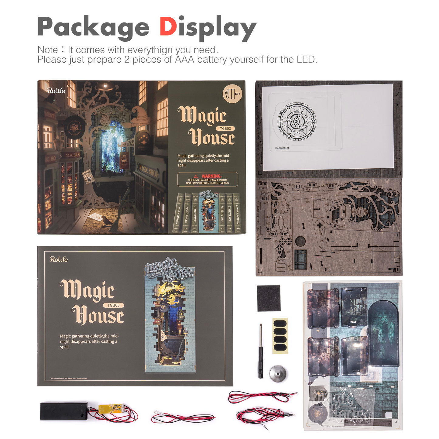 Robotime | Rolife | Book Nooks Series | Magic House | Miniature & DIY Model Kits