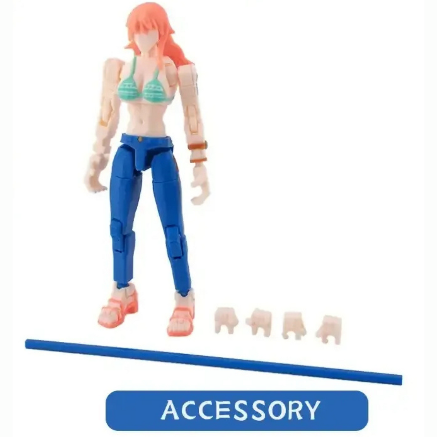 Action figure with accessories on a white background