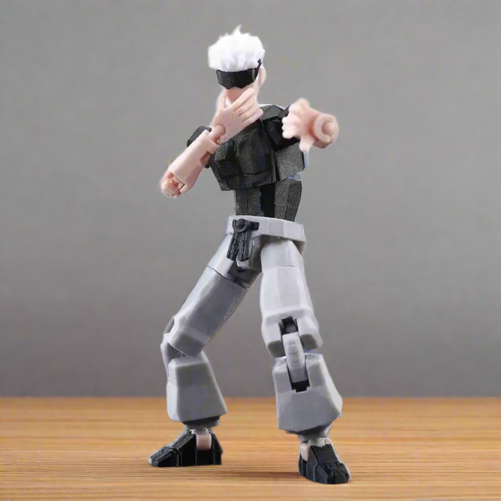 Action figure in a dynamic pose on a white background