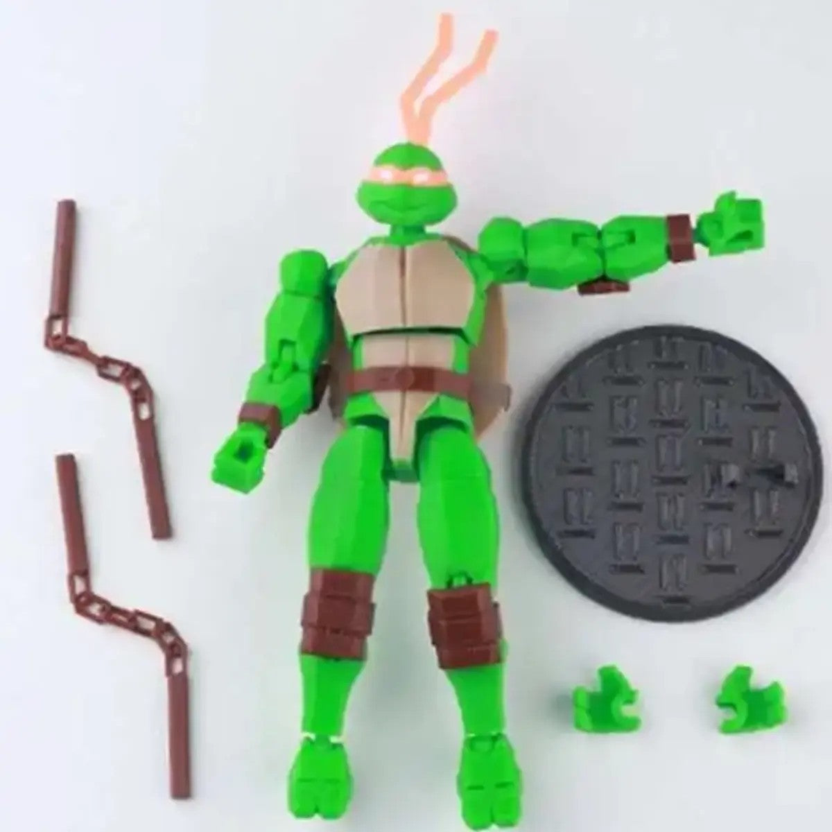 Teenage Mutant Ninja Turtles | Leonardo, Michelangelo, Donatello & Raphael | Gaming | 3D Printed Figure Set