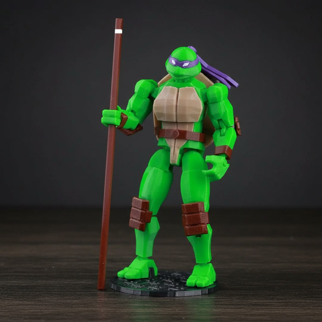 Teenage Mutant Ninja Turtles | Leonardo, Michelangelo, Donatello & Raphael | Gaming | 3D Printed Figure Set