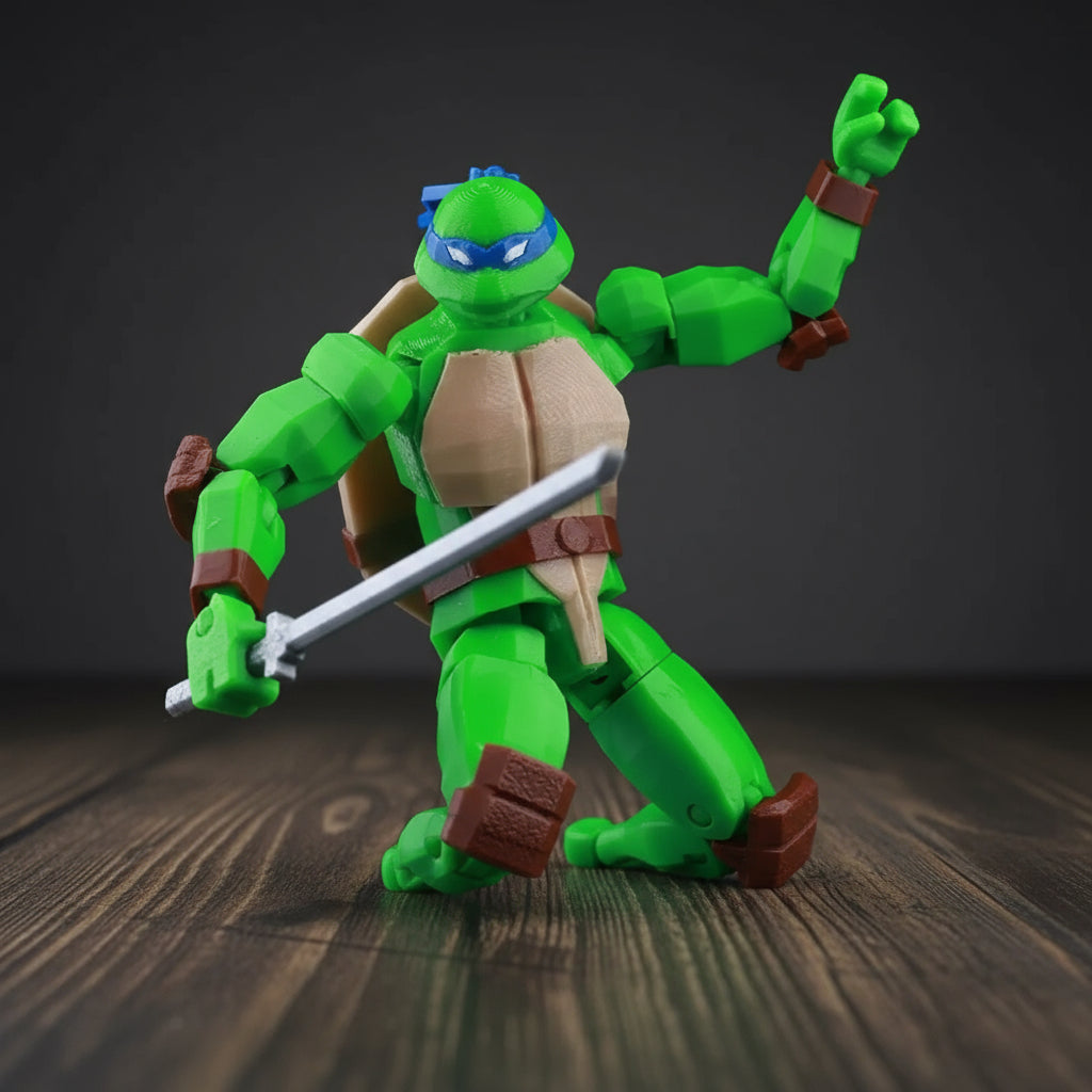 Teenage Mutant Ninja Turtles | Leonardo, Michelangelo, Donatello & Raphael | Gaming | 3D Printed Figure Set