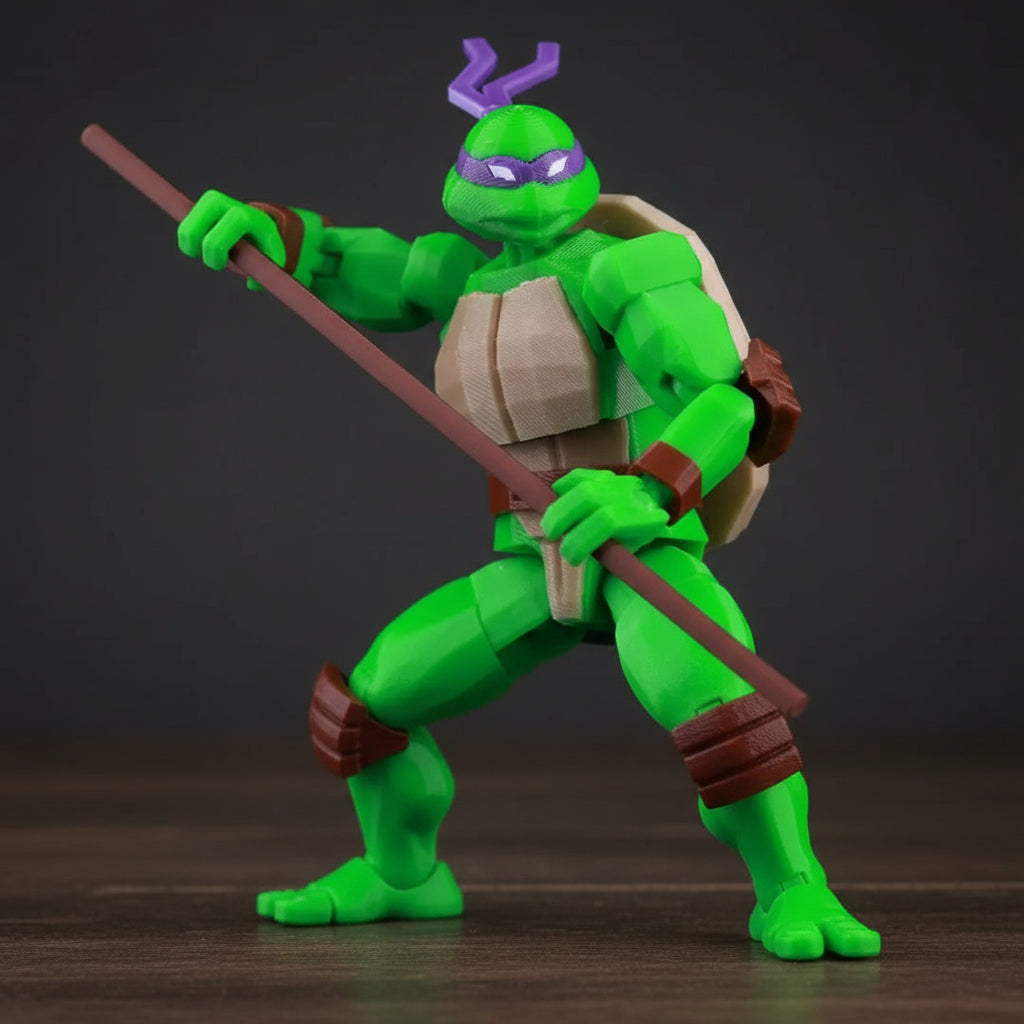 Teenage Mutant Ninja Turtles | Leonardo, Michelangelo, Donatello & Raphael | Gaming | 3D Printed Figure Set