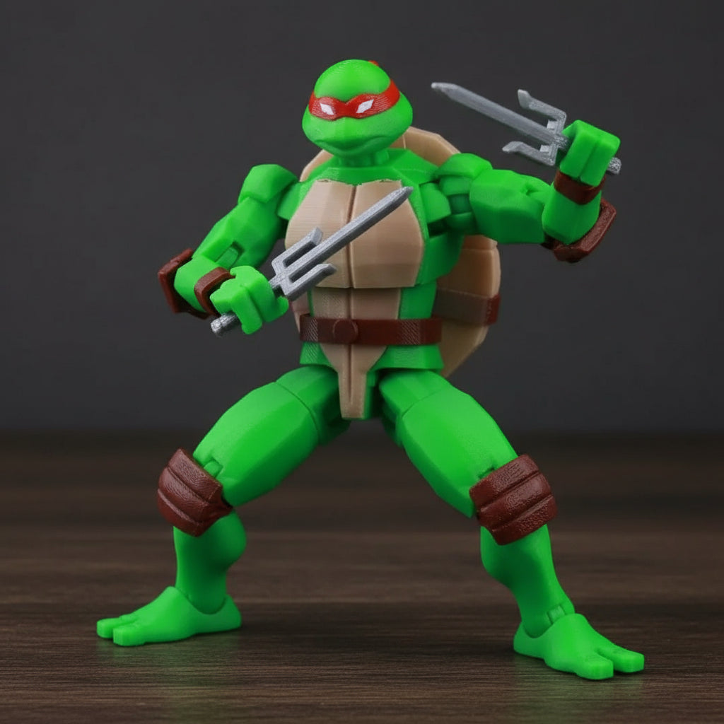 Teenage Mutant Ninja Turtles | Leonardo, Michelangelo, Donatello & Raphael | Gaming | 3D Printed Figure Set