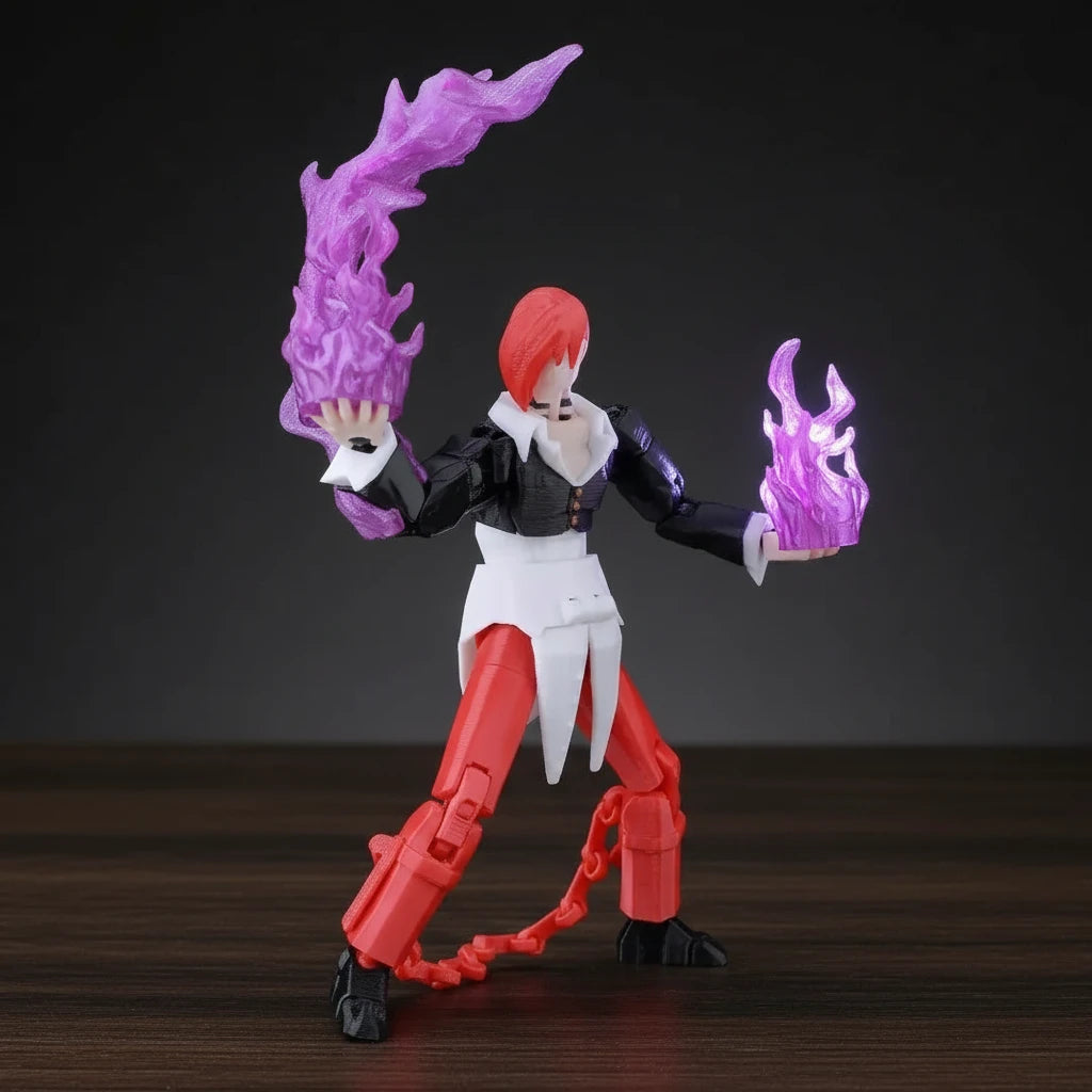 The King of Fighters | Kyo Kusanagi & Iori Yagami | Gaming | 3D Printed Figure Set