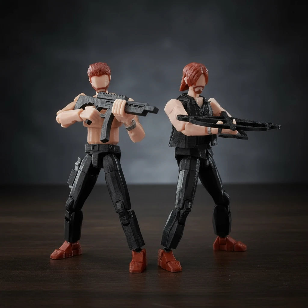 The Walking Dead | Daryl Dixon & Rick Grimes | Movie/TV | 3D Printed Figure Set