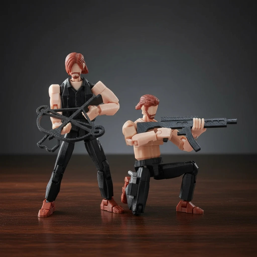The Walking Dead | Daryl Dixon & Rick Grimes | Movie/TV | 3D Printed Figure Set