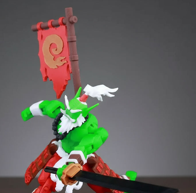 Warcraft | Illidan Stormrage, Green Blademaster & Fireblade Master | Gaming | 3D Printed Figure Set