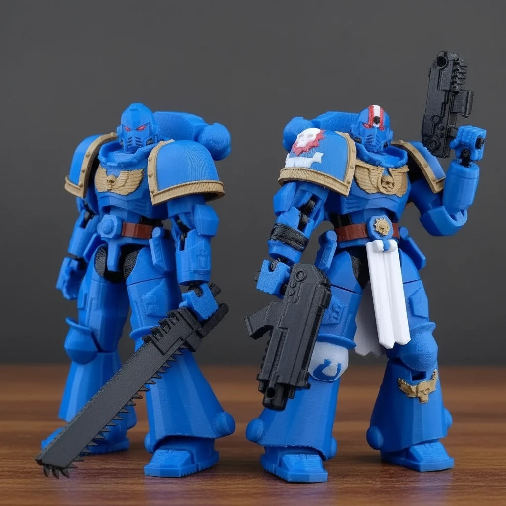 Warhammer 40K | Titus Heroic Pose & Space Marine Squad | Gaming | 3D Printed Figure Set