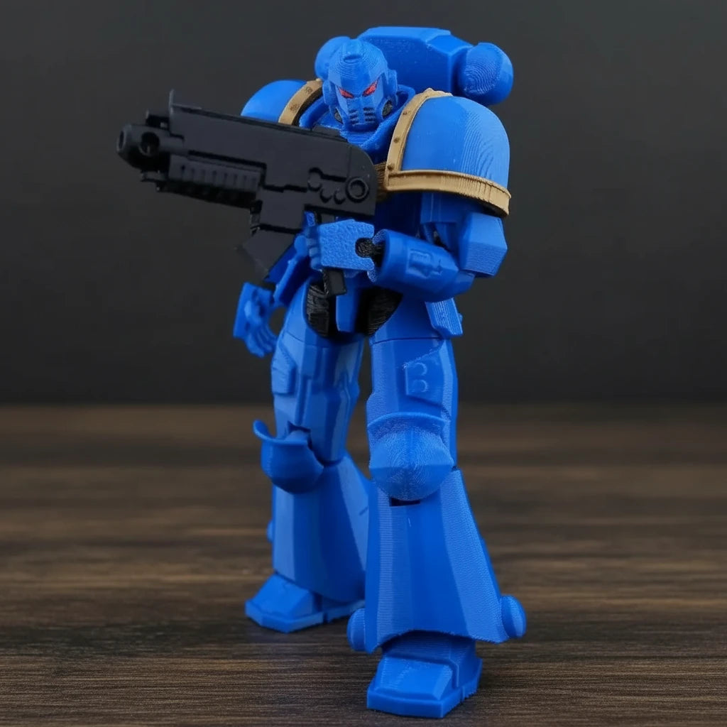 Warhammer 40K | Titus Heroic Pose & Space Marine Squad | Gaming | 3D Printed Figure Set