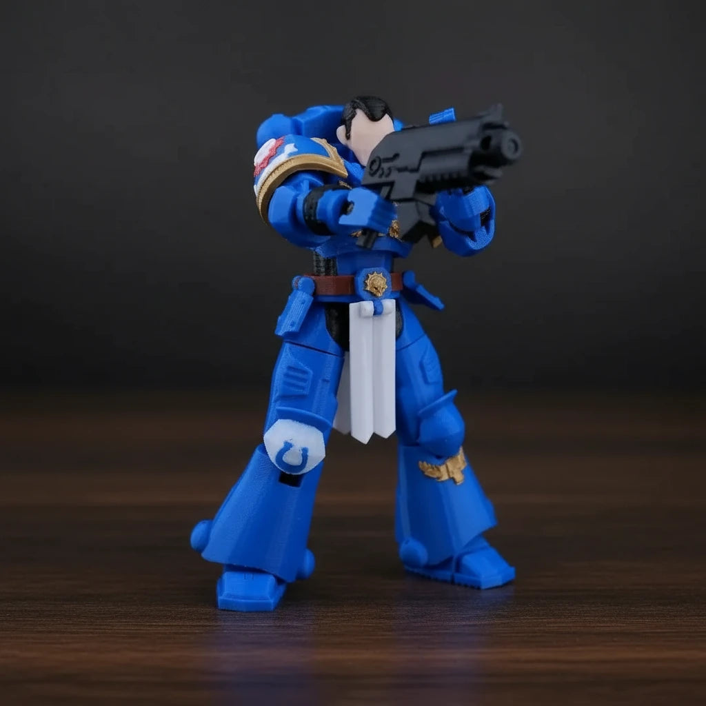 Warhammer 40K | Titus Heroic Pose & Space Marine Squad | Gaming | 3D Printed Figure Set