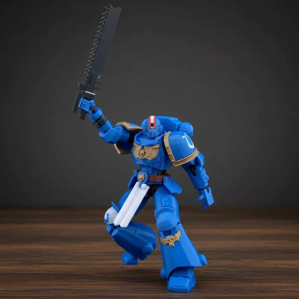 Warhammer 40K | Titus Heroic Pose & Space Marine Squad | Gaming | 3D Printed Figure Set