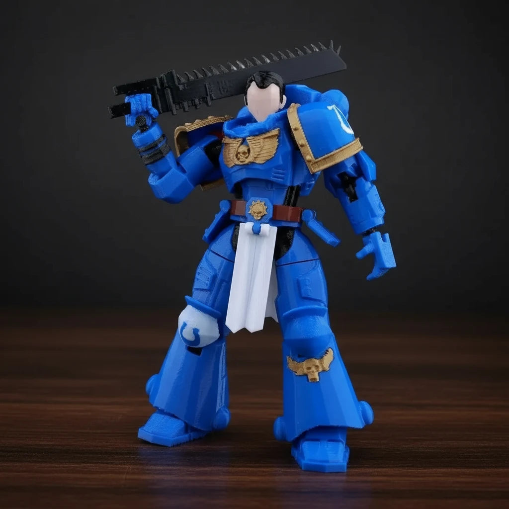 Warhammer 40K | Titus Heroic Pose & Space Marine Squad | Gaming | 3D Printed Figure Set
