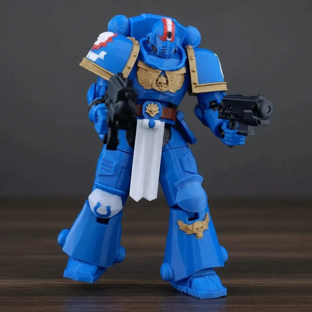 Warhammer 40K | Titus Heroic Pose & Space Marine Squad | Gaming | 3D Printed Figure Set