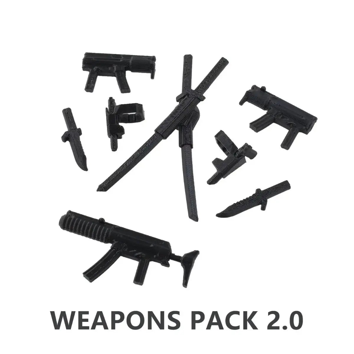 Weapons Packs | Pack 1.0, 2.0, 3.0, 4.0, 5.0 & 9L.1 | Accessories | 3D Printed Set