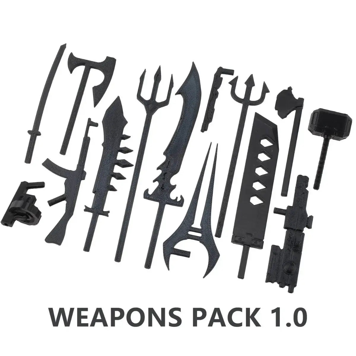 Weapons Packs | Pack 1.0, 2.0, 3.0, 4.0, 5.0 & 9L.1 | Accessories | 3D Printed Set