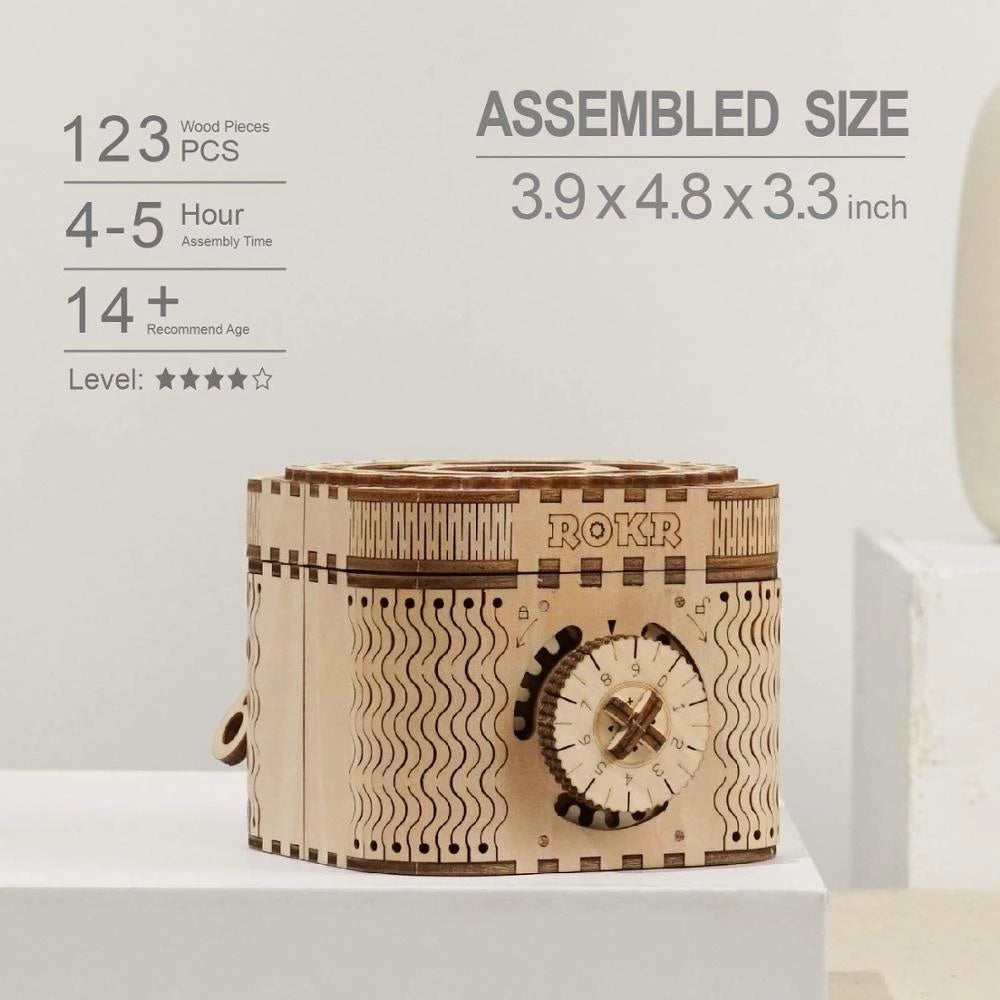 Robotime | ROKR | Treasure Box | Hobby Kits & DIY Collectibles | 3D Assemble Kits