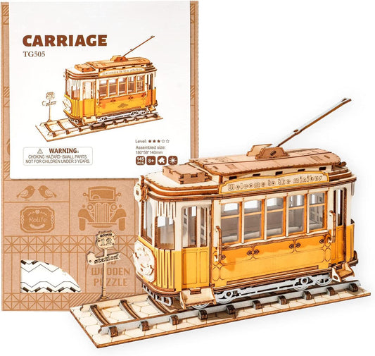 Robotime | Rolife | Tramcar | Hobby Kits & DIY Collectibles | 3D Assemble Kits