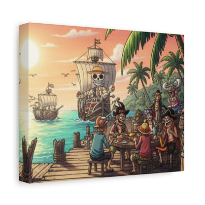 One Piece-Inspired | Pirate Dock Canvas Poster | Horizontal Wall Art