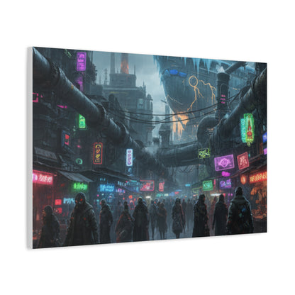 One Piece-Inspired | Punk Cyber Market Canvas Poster | Vertical & Horizontal Wall Art