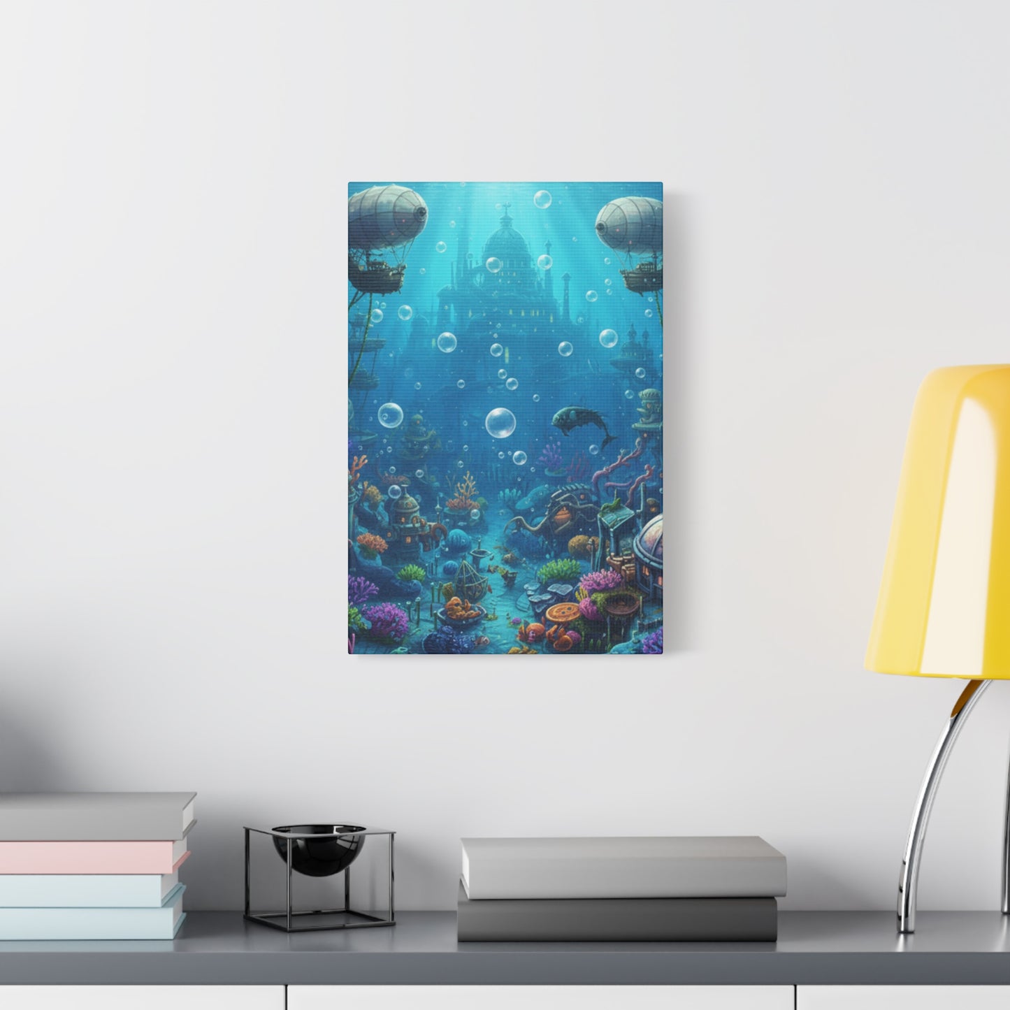 Harbor of Tides | Nautical & Underwater Canvas Poster | Horizontal Wall Art